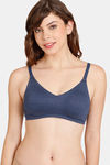 Rosaline Everyday Double Layered Non Wired 3/4th Coverage T-Shirt Bra - Blue Depth — thumbnail 1